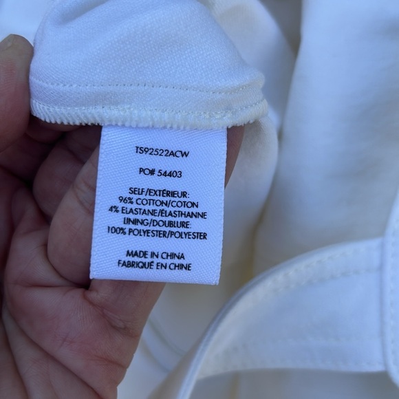 Derek Lam 10 Cosby White Denim Mini Dress Bodycon Sleeveless Spring Summer Sz 4 - Picture 4 of 7